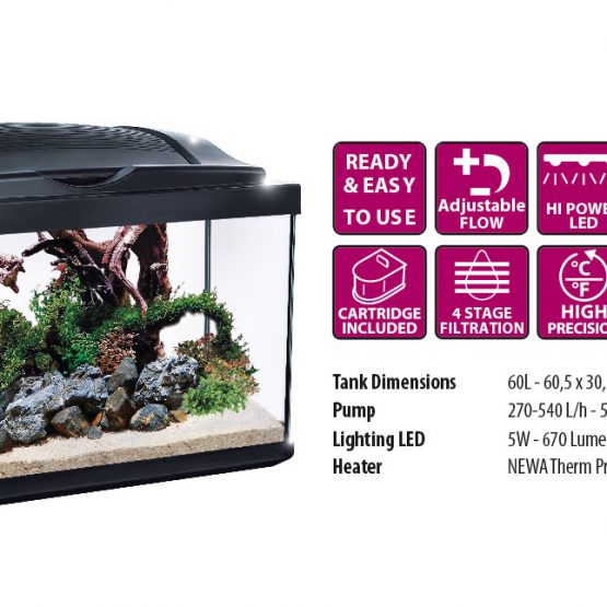 Acquario NEWHOBBY NH 60 Nero
